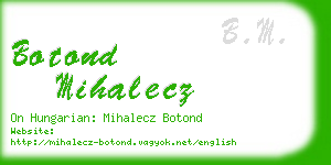 botond mihalecz business card